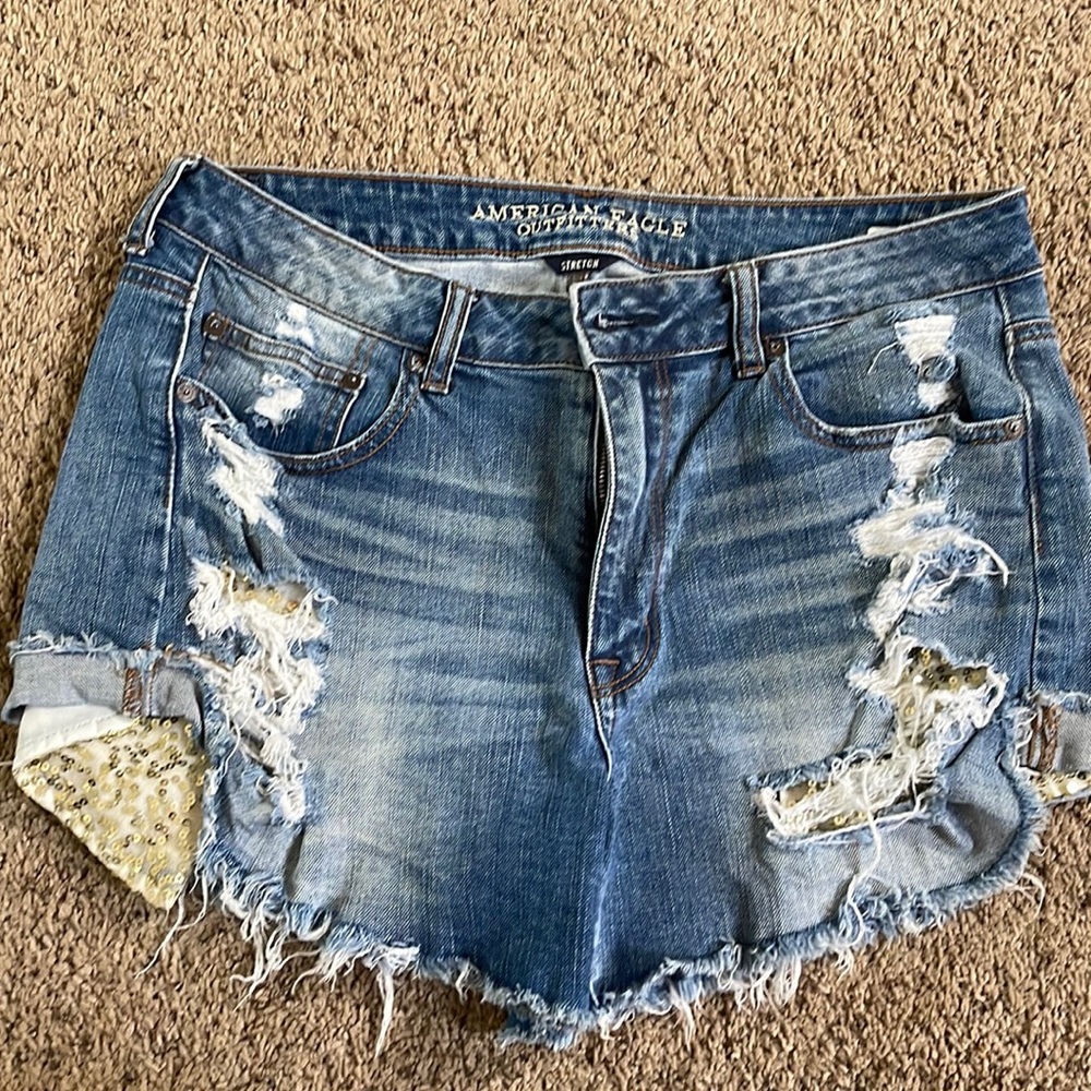 American Eagle hi rise festival shorts size 14 like new